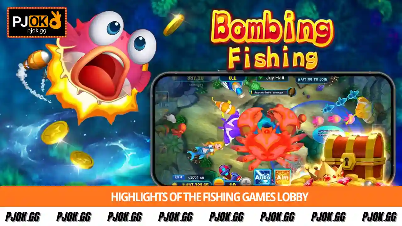 Highlights of the Fishing Games lobby