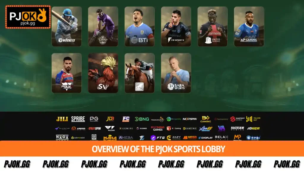 Overview of the PJOK Sports lobby