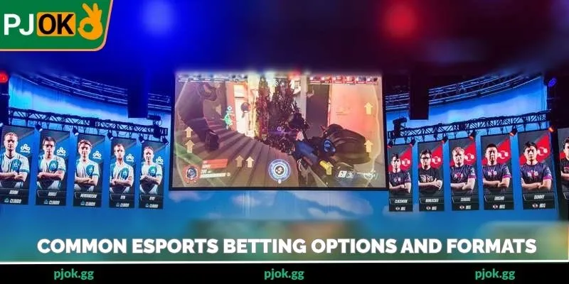 Common esports betting options and formats