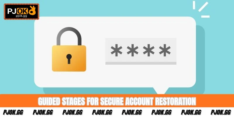 Guided stages for secure account restoration