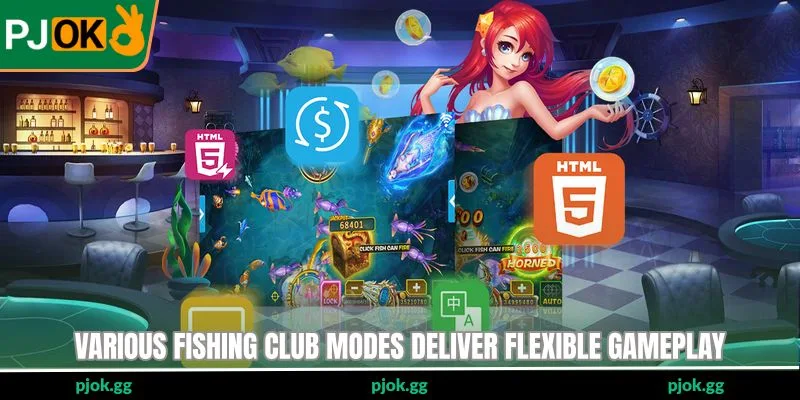 Various Fishing Club modes deliver flexible gameplay